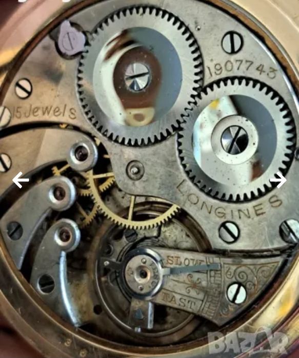 Златен джобен часовник Longines