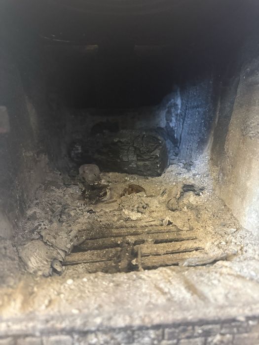 Șemineu teracotă albă cu șamota