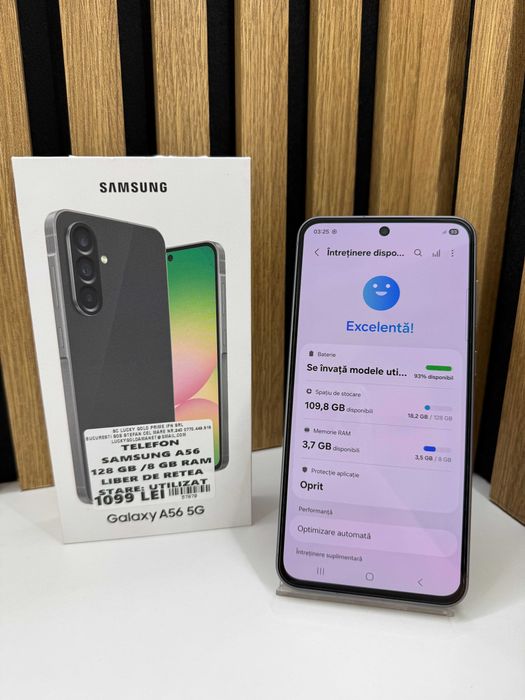 SAMSUNG A56 (0 Cicluri de incarcare) / 128GB 8GB Ram / FACTURA / GARANTIE #57870