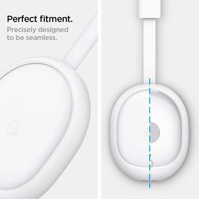 Spigen Silicone Fit кейс за Chromecast with Google TV (2020) – бял