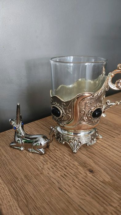Cana placată argint unicorn placat