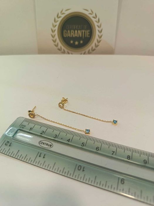 Cercei aur 14K 1.56g (5645/41 Ag11 Piata Nicolina) Garantie 2 ani!