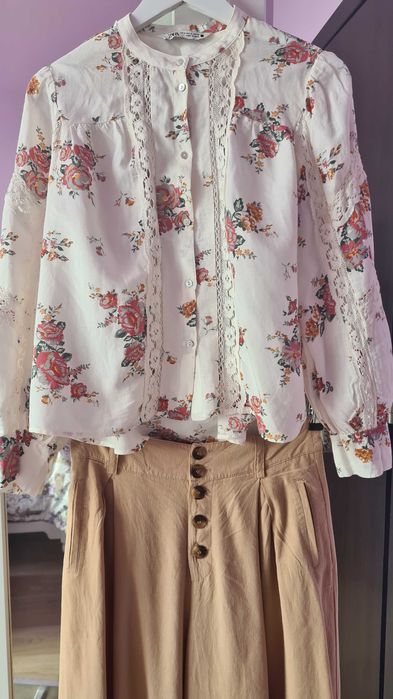 Пола - панталон с 30% лен на Zara