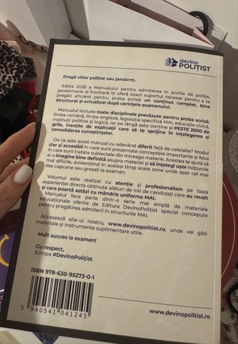 Manual   Admitere devino Politist 2026 Jandarmerie /Frontiera