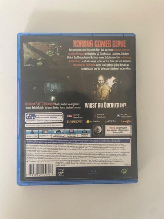 Диск на пс 4 resedent evill 7 biohazard