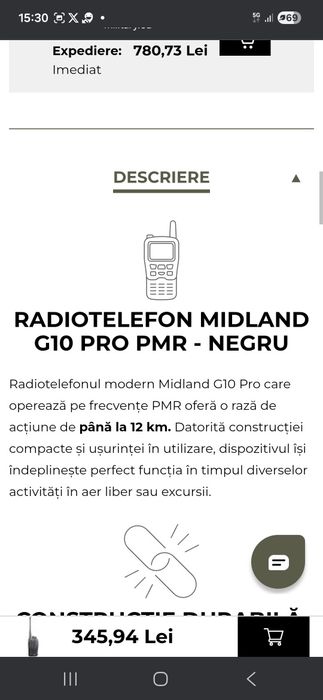 Radio telefon Midland G 10 pro