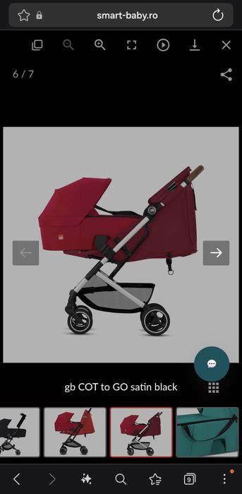 Landou pliabil gb COT to GO satin black