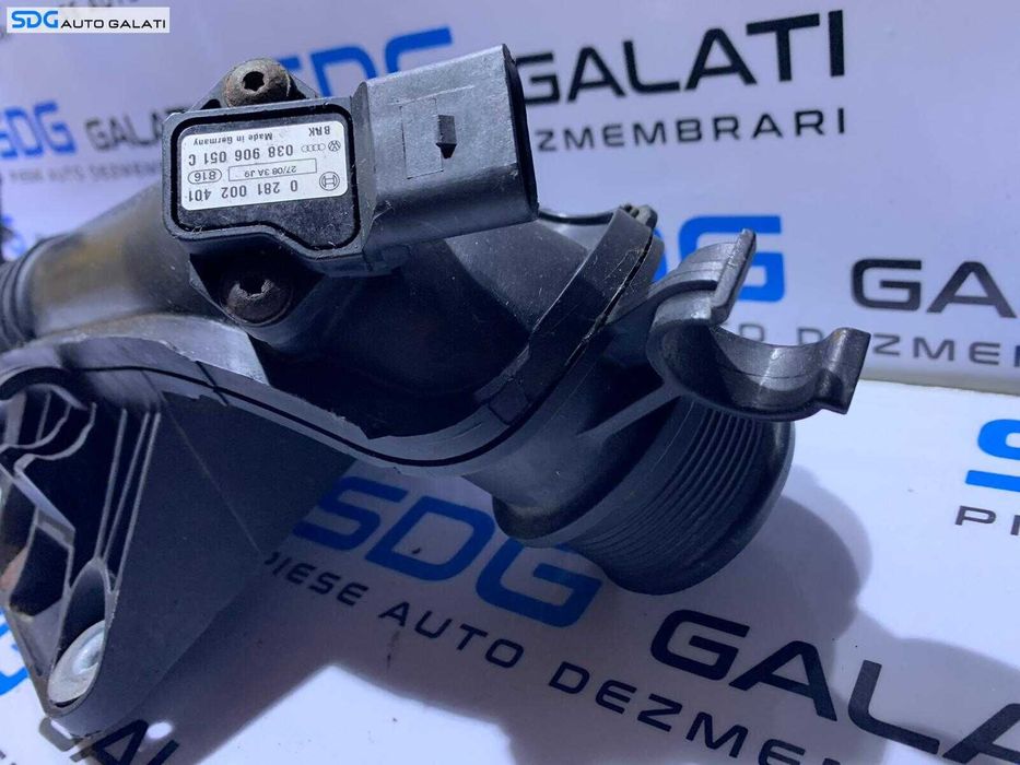 Conducta Tub cu Senzor Presiune Aer Radiator Intercooler Audi A5 1.8 TFSI CABD CDHB 2008 - 2011 Cod 8K0145673L 8K0145673AE 8K0145673AK 8K0145673AP 8K0145673BB 038906051C 0281002401