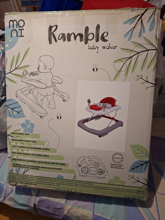 Проходилка Moni-Ramble 2в1, червена