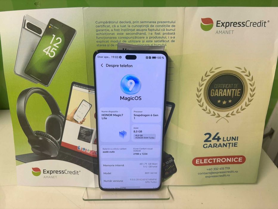 Telefon Honor Magic 7 Lite (B.60330-Tatarasi) Garantie 2 ani