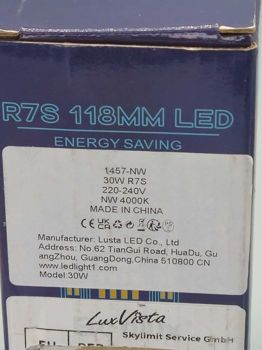 ТОП Цена! LED крушка R7S 118 мм 30W 4000K димируема