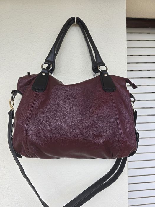 Стильная вместительная кожаная сумка из Испании