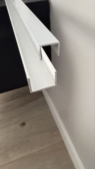 Profil U aluminiu alb