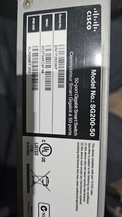 Коммутатор Cisco SG200-50