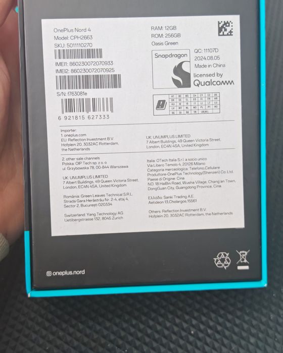 One Plus Nord 4, 12/256GB, Nou, Garanție