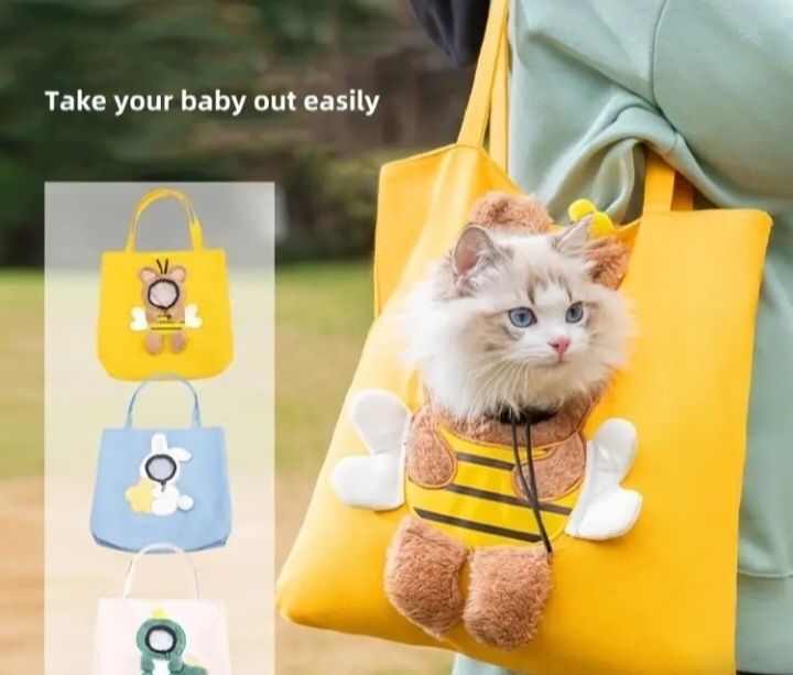 Sacoșă bumbac,calitate premium,plimbare pisici,articol nou, 25 lei