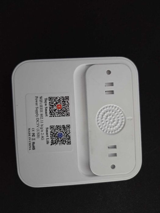 Senzor inteligent de temperatura si umiditate, Vaxiuja, Wifi, Afisaj LCD, Compatibil cu Tuya Smart/Smart Life, Alb