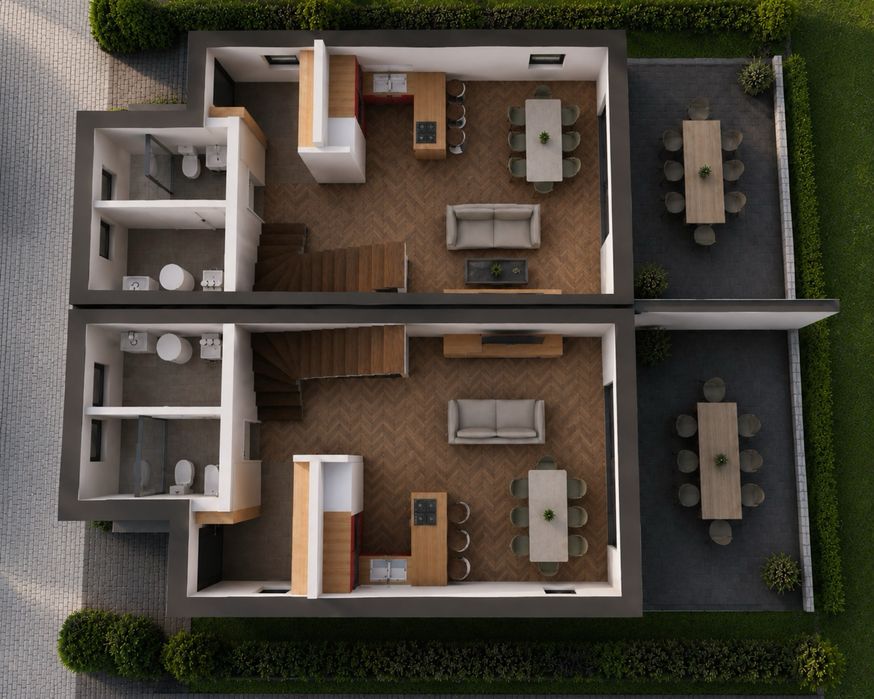 Duplex in curs de constructie in cartier AFI ARED