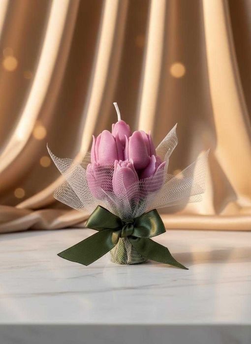 Подарок Свеча Тюльпаны