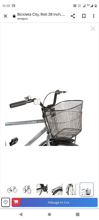 Bicicleta City, Roti 28 Inch, Frana V-Brake, Portbagaj, Aparatori Alum