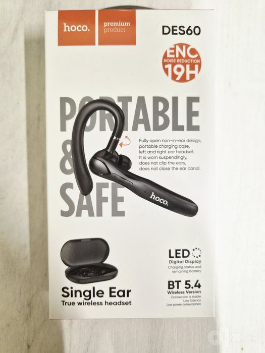 Original HOCO DES60 Bluetooth Naushnik (Single Ear / Open Ear) - Yangi
