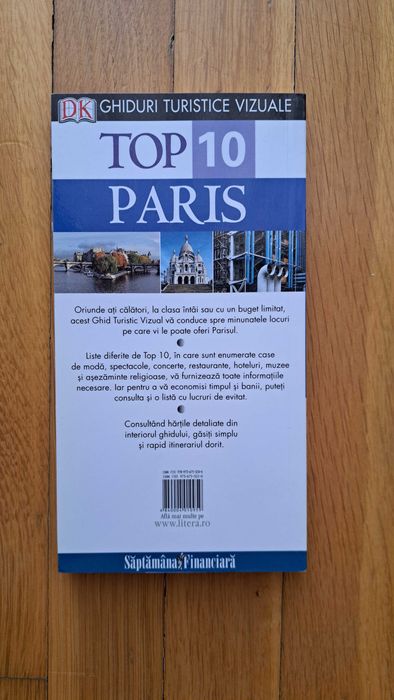 Ghid turistic Top 10 Paris, editura Litera