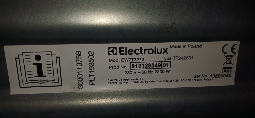 Masina de spălat rufe Electrolux