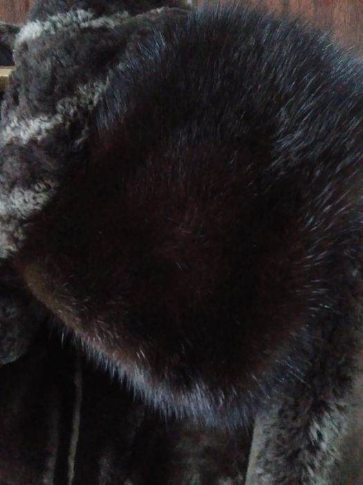 Шуба мутон с норкой 56-58 размер