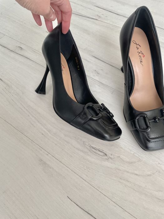 Туфли черные кожаные