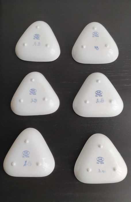 set 6 vase mici din portelan pictate manual-Sumi Porcelain Manufactory