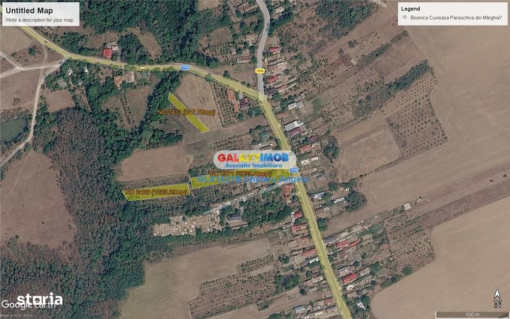 24 km de Pitesti,com Lunca Corbului, teren 4010 mp , deschidere 2430