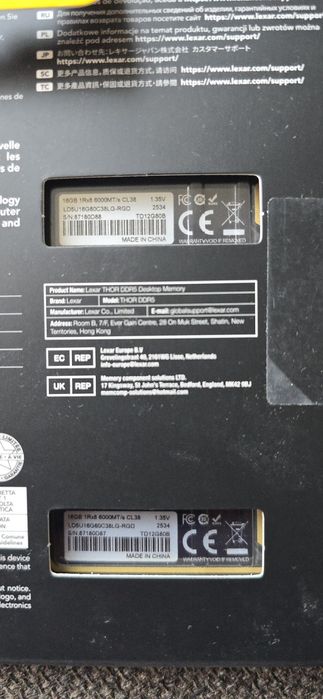 Memorie RAM Lexar Thor Kit 32GB DDR5 6000 MHz Cl36 Amd Expo Intel Xmp