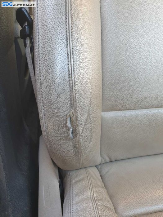 Scaun Piele Crem cu Incalzire Dreapta Fata Pasager BMW Seria 5 F10 F11 2009 - 2017 [C5278]