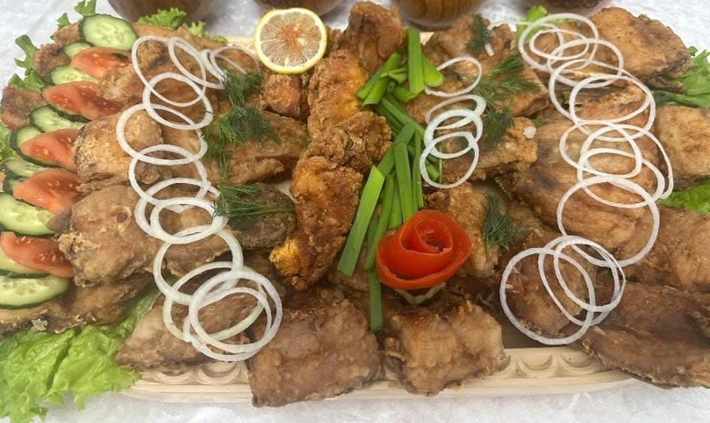 Қуырылған Сазан, Жареная  рыба 2500 тг