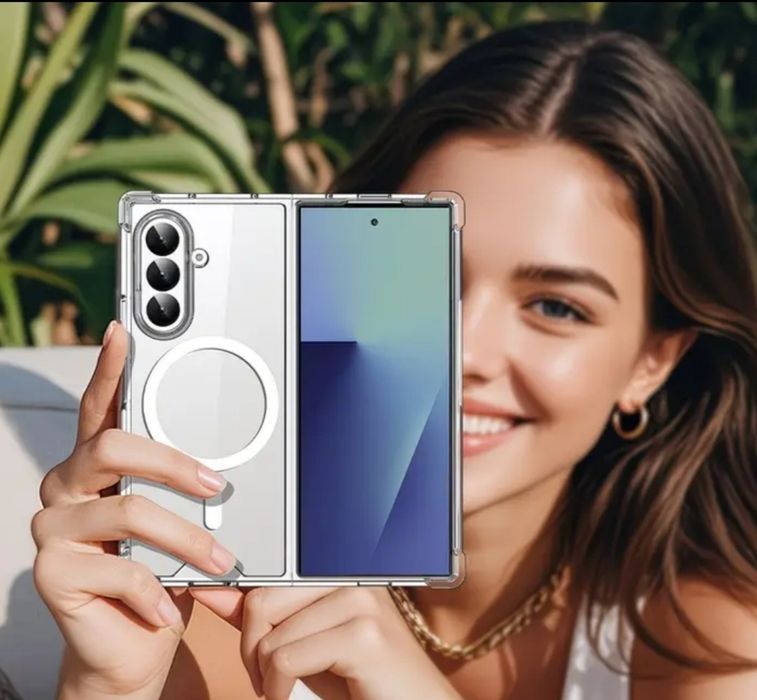 Samsung galaxy Z Fold 8,7 magsafe кейс ударо-устойчив прозрачен