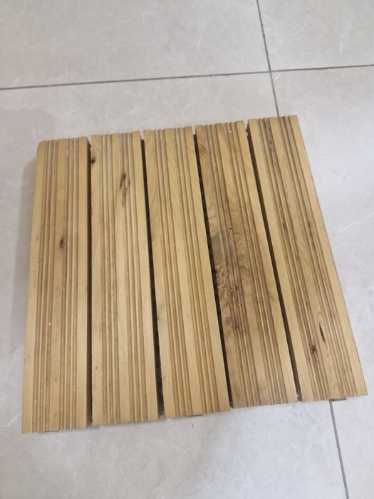 Напольное модульное покрытие из натурального дерева абачи