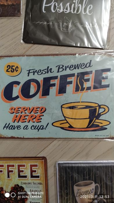 Plăcuțe decorative tema cafea