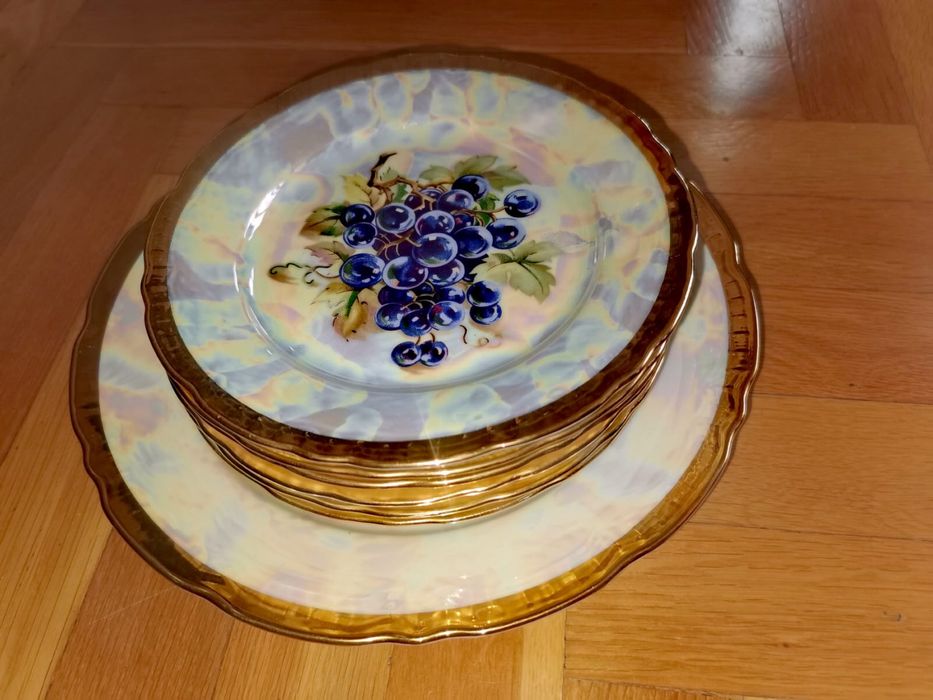 Порцеланов сервиз сет комплект купи златен дизайн Бохемия Чехословакия