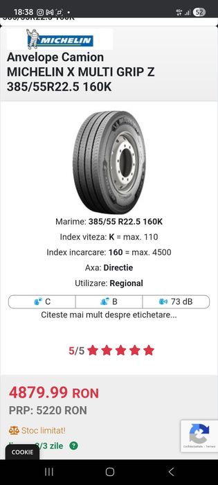 Cauciucuri Michelin X-multi de direcție