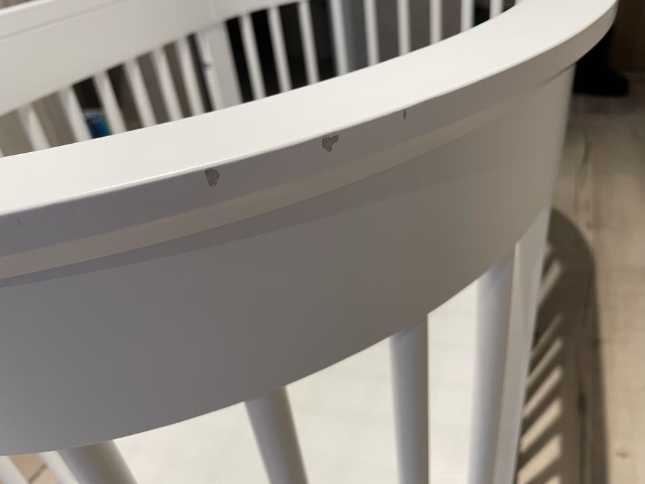 Patut oval alb lemn Azzura Design-Olalla