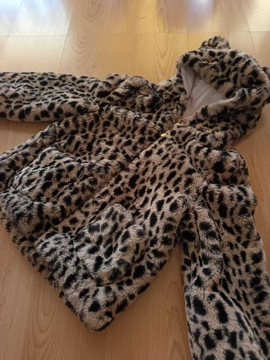 Топло детско палтенце с тигров принт