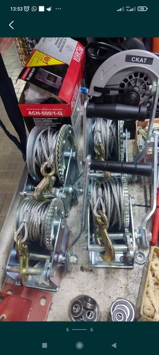 Лебедка ручная барабанная