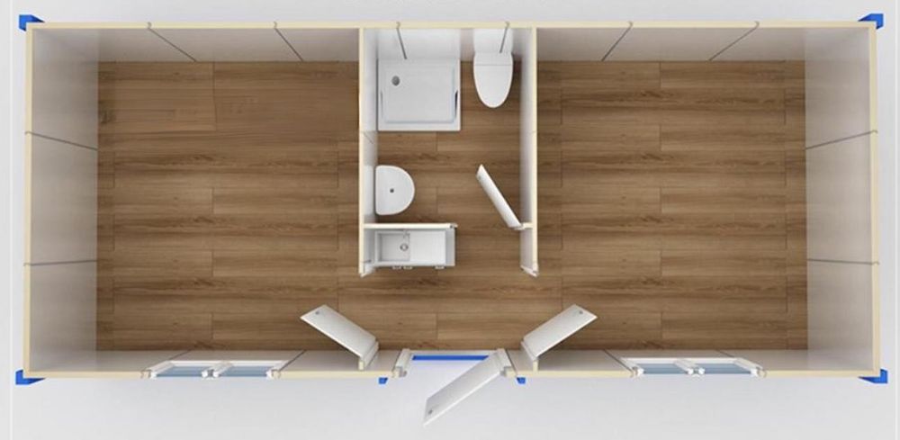 Павилион Сглобяема къща 30кв.м Контейнер за живеене 10/3м Лизинг