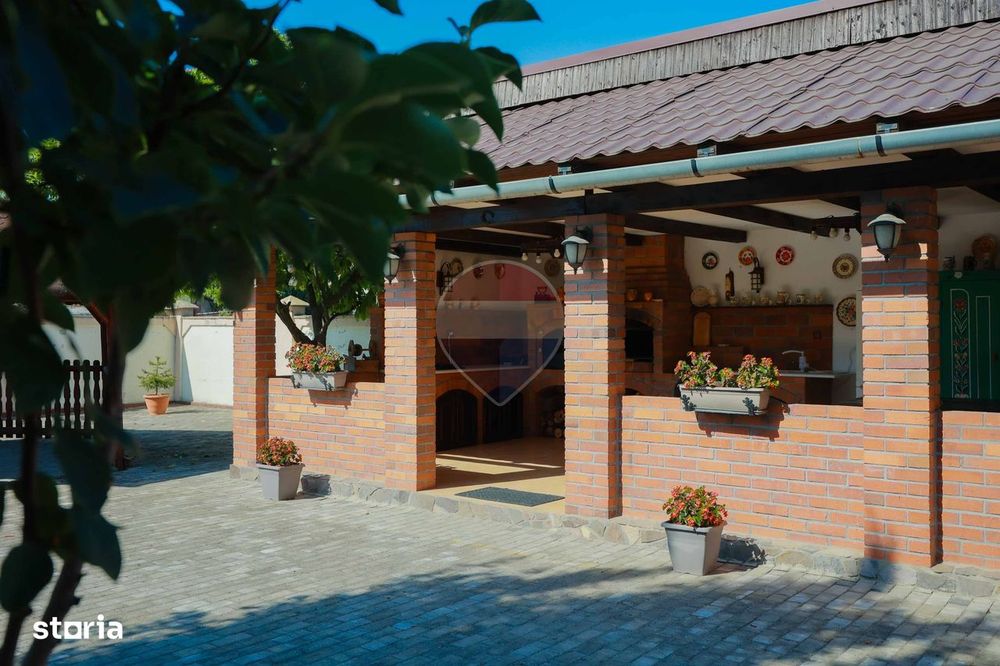 Vilă impunătoare și curte amplă cu parcare pentru mai multe mașini
