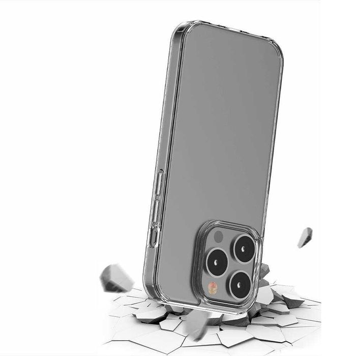 Apple iPhone 16 15 14 13/12 Удароустойчив Прозрачен Кейс с Твърд Гръб
