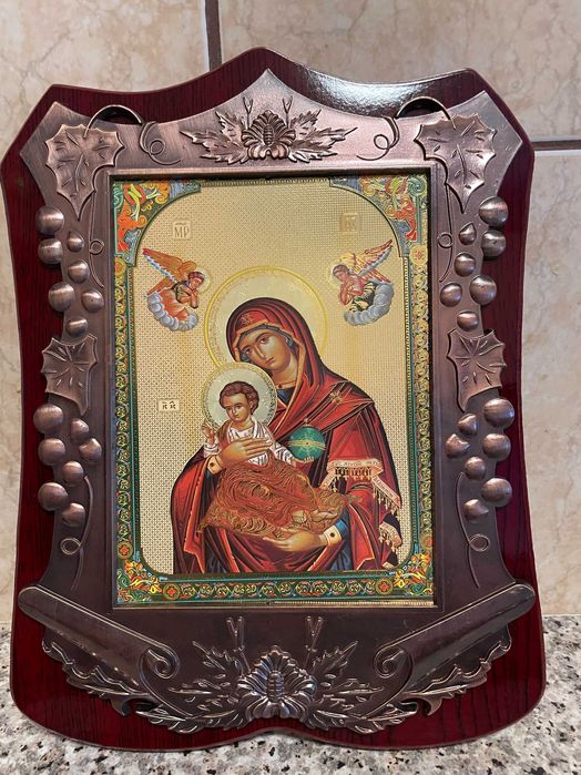 icoana veche icoana deosebita dim 24x27 maica domnului icoana veche