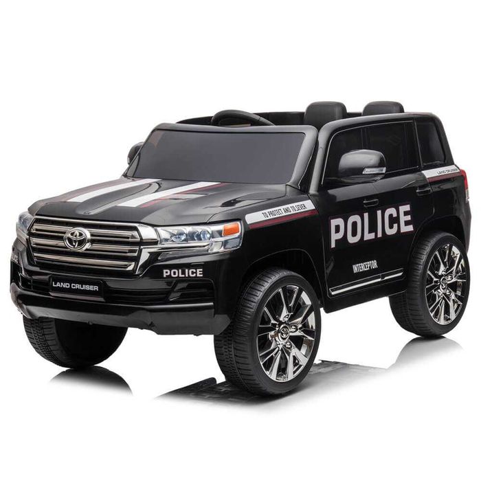 Masinuta electrica pentru copii de politie Toyota Land Cruiser, Numar auto personalizat CADOU