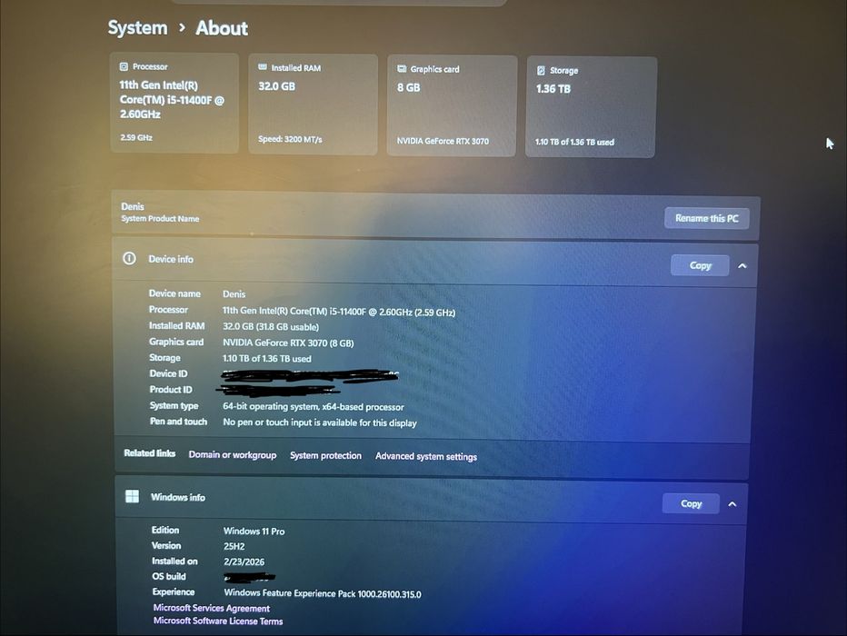Unitate Gaming i5 11400f