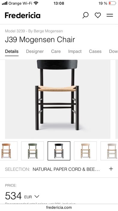 Vand set 4 scaune Mid Century Modern - Børge Mogensen