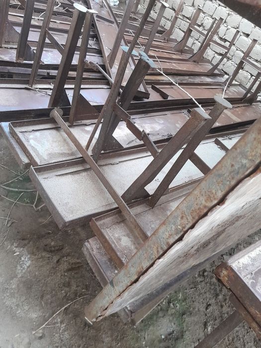 Temir stol stul 14 komplekt.    14 stol 28 stul